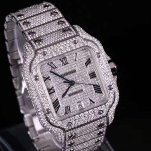 Cartier Santos WSSA0018 Iced Out