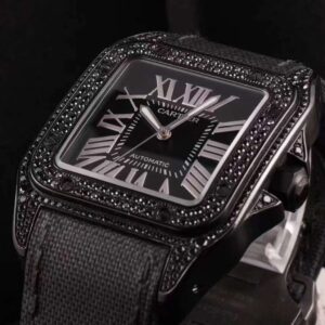 Cartier Santos 100 XL Iced Out PVD
