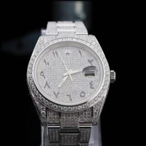 Rolex Datejust 41mm 126300 Iced-Out Arabic Dial