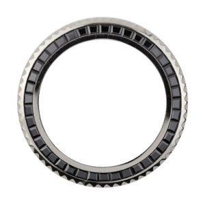 Custom White Gold Bezel with black stones for Rolex Sea-Dweller Deepsea