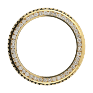 Rolex GMT-Master II Yellow Gold Round Brilliant Diamond Custom Bezel