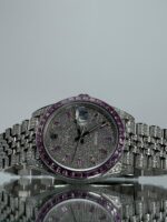 Rolex Datejust 41mm Iced Out mit violette Saphieren