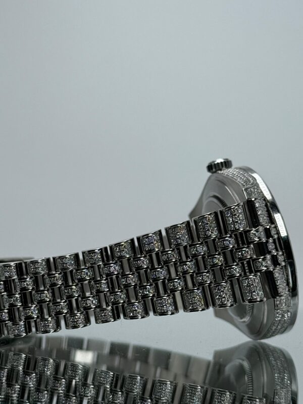 Armband von Rolex Datejust 41mm Iced Out mit violette Saphieren