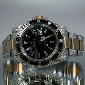 Rolex GMT-Master II 116713LN mit Onyx und Diamanten von Vorne